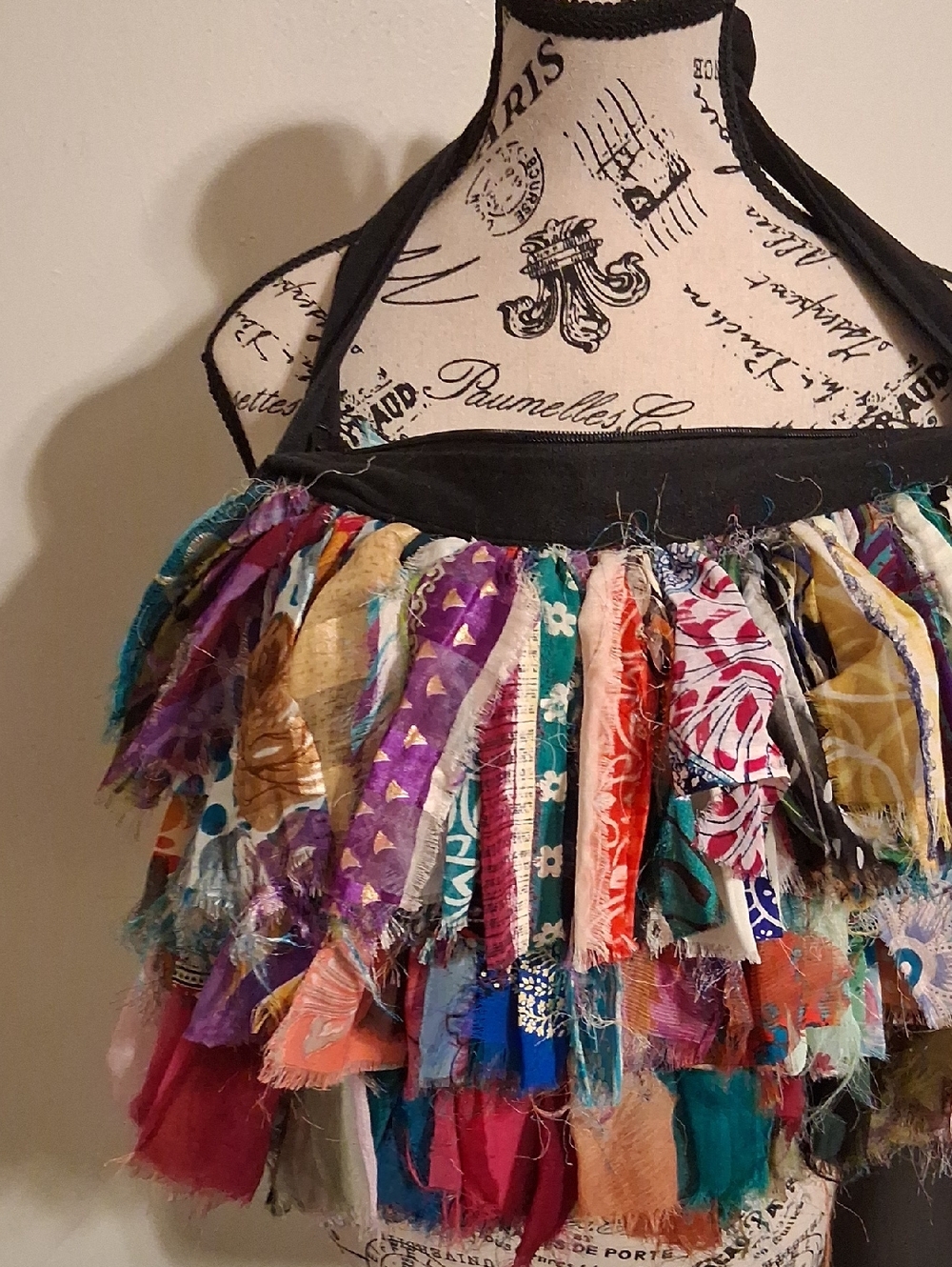 Bohemian Multi-Color Fringed Shoulder Bag INCREDIBLE ONE OF A KIND - Picture 7 of 13